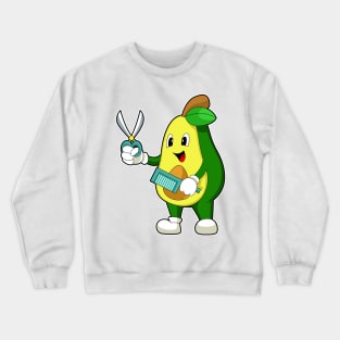 Avocado Hairdresser Scissors Comb Crewneck Sweatshirt